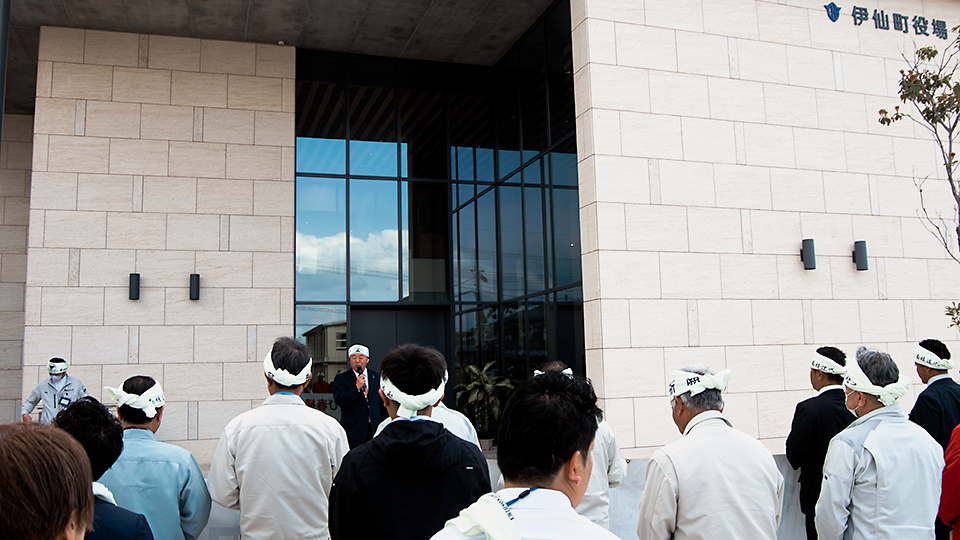 伊仙町夏植出発式のようす